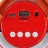 Портативная колонка LuazON LAB-54, 10 Вт, 1200 мАч, microSD, AUX, USB, красная
