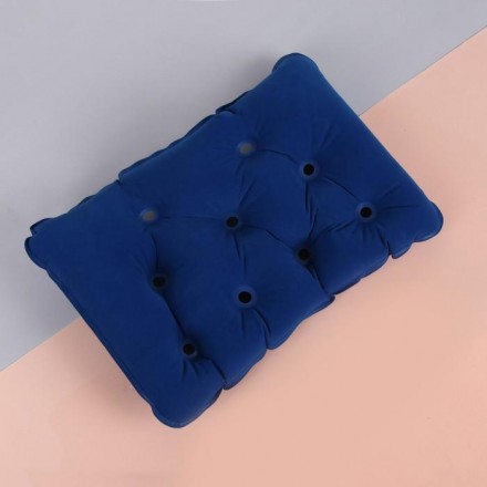 Подушка дорожная, надувная, вентилируемая, 39 × 25 см, цвет МИКС