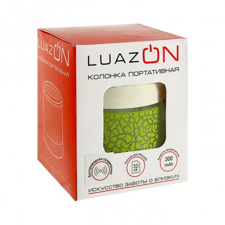 Портативная колонка LuazON LAB-04, с подсветкой, Bluetooth, USB, microSD, microUSB, МИКС