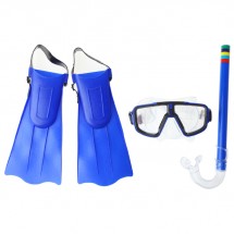 Набор для плавания детский, 3 предмета: маска, трубка, ласты безразмерные, в пакете, МИКС
