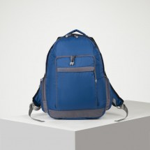 Рюкзак туристический, 35 л, отдел на молнии, 2 наружных кармана, 2 боковых кармана, цвет синий/серый