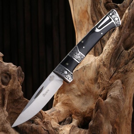 Нож автоматический, складной &quot;Вьюн&quot; сталь - 420, рукоять - дерево, 20 см