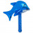 Игрушка надувная со звуком, молоток «Дельфин», 40 см, цвета микс