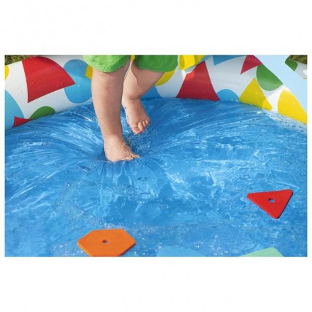 Бассейн надувной детский Splash &amp; Learn, 120 x 117 x 46 см, с навесом 52378 Bestway