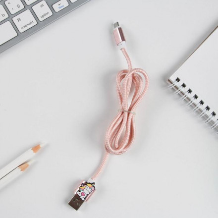 Провод Micro USB в колбе &quot;Unicorn power&quot;, 1м