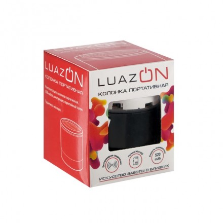 Портативная колонка LuazON Hi-Tech18, 3 Вт, 520 мАч, microSD, USB, черная