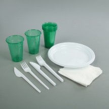 Набор одноразовой посуды на 6 персон «Пикничок», цвет МИКС