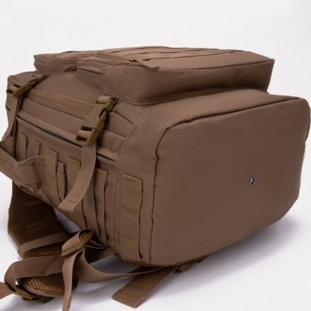 Рюкзак турист, 40 л, 2 отд на стяжке, 3 н/кармана, отд для ноутбука, бежевый